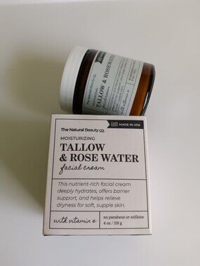 Moisturizing Tallow & Rose Water Facial Cream - 118 g.